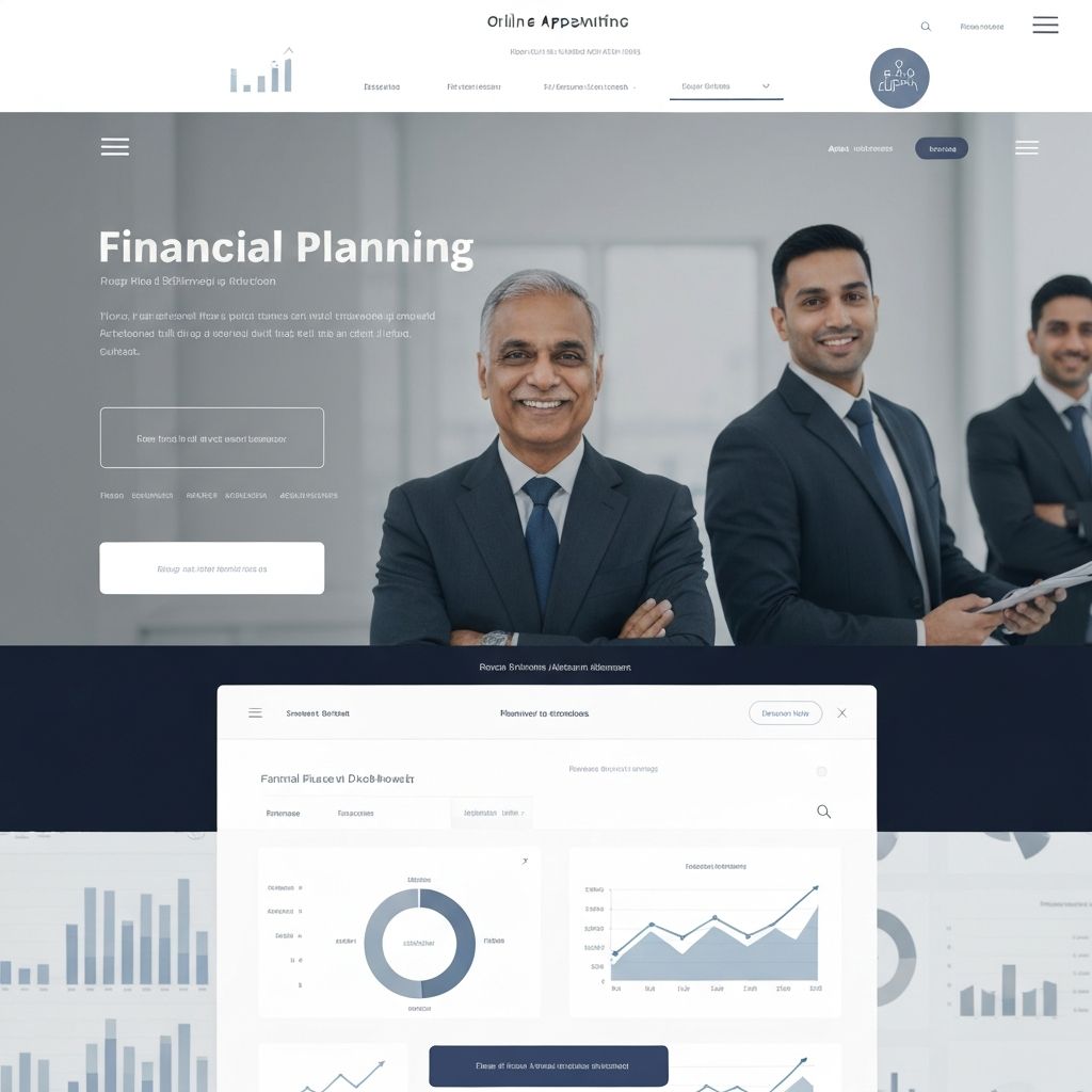 Página web de consultoría financiera con sistema de reservas